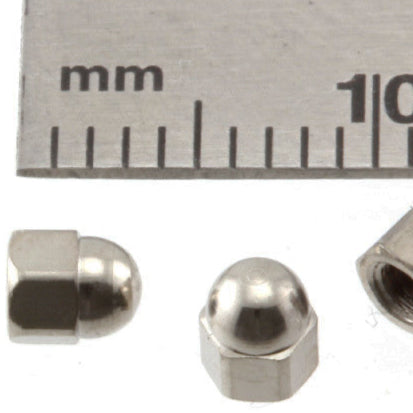 Acorn Nut  3.0 mm Nickel Plated Brass