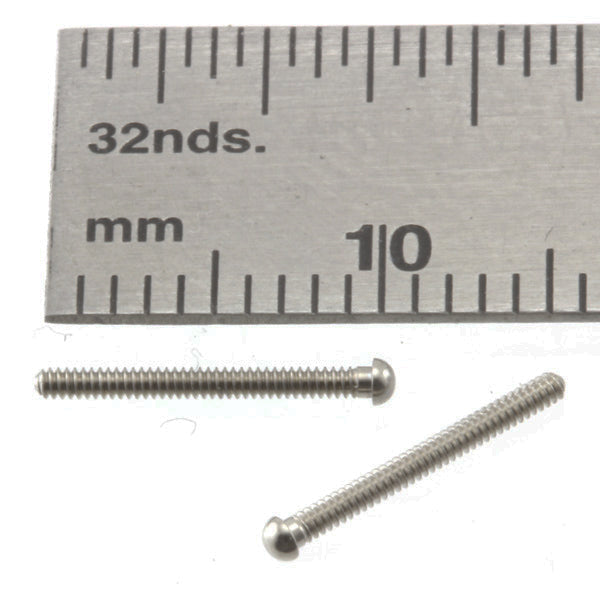 Carriage Bolt  1.0mm x 8mm Nickel Plated Brass