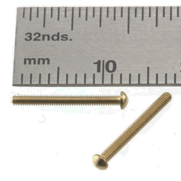 Carriage Bolt  1.2mm x 10mm Brass