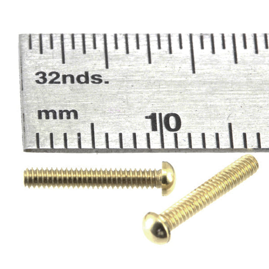 Carriage Bolt  2.0mm x 10mm Brass