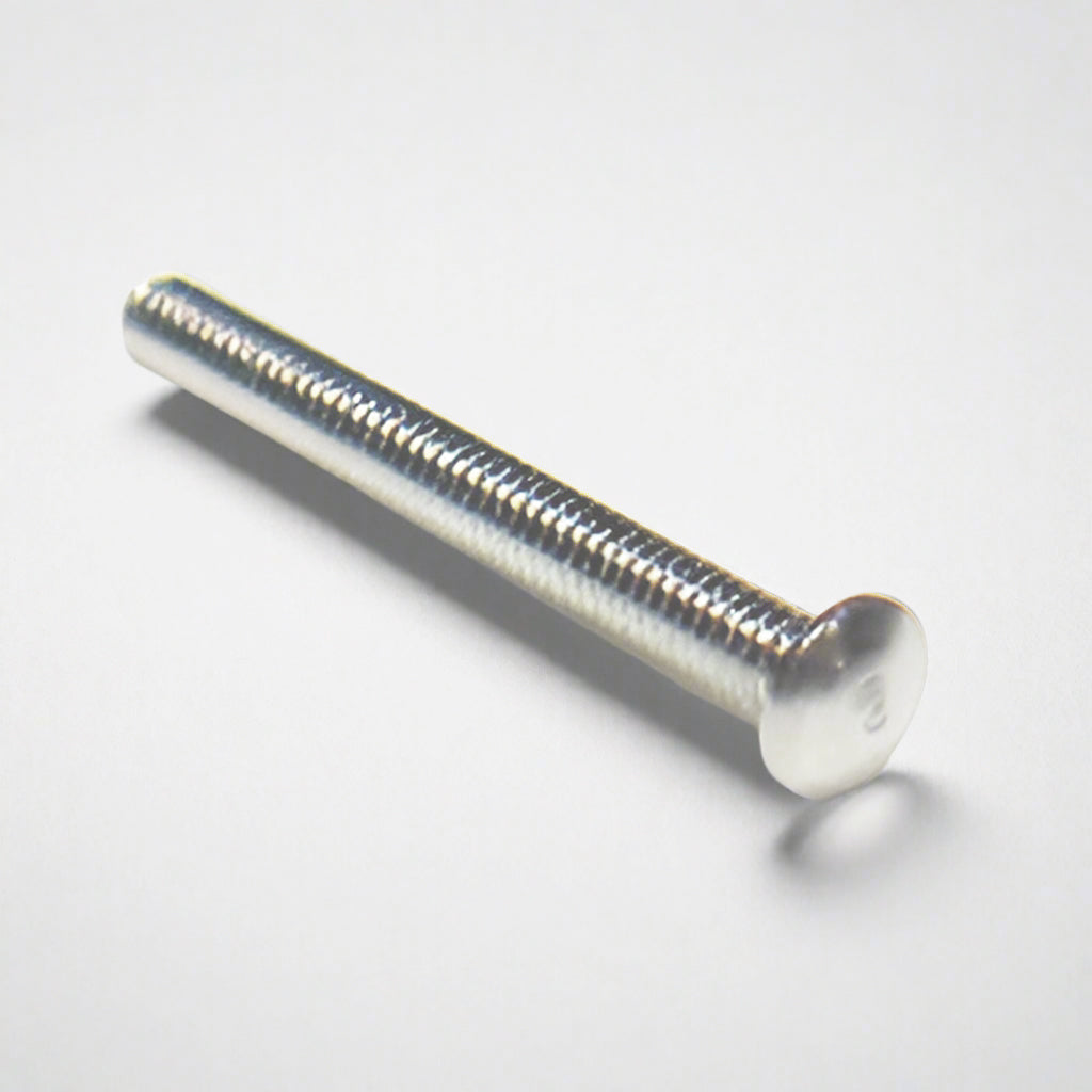 Carriage Bolt  1.2mm x 12mm Nickel Plated Brass