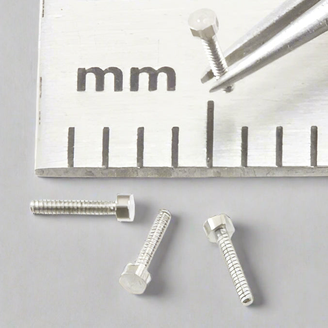 Hex Bolt 0.6mm x 4mm Nickel Plated Brass