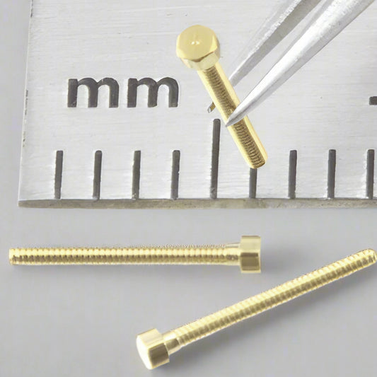 Hex Bolt  0.6mm x 5mm Brass