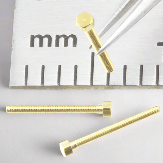 Hex Bolt  0.6mm x 4mm Brass