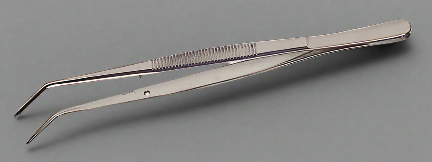 Tweezers  Curved w/Pin