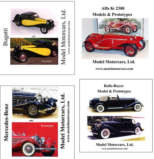 Model Motorcars Complete Set Alfa Romeo/ Bugatti/ Mercedes Benz /Rolls Royce