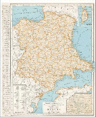 Map of France circa 1932