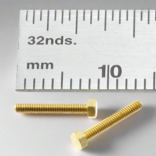 Hex Bolt  1.2mm x 8mm Brass