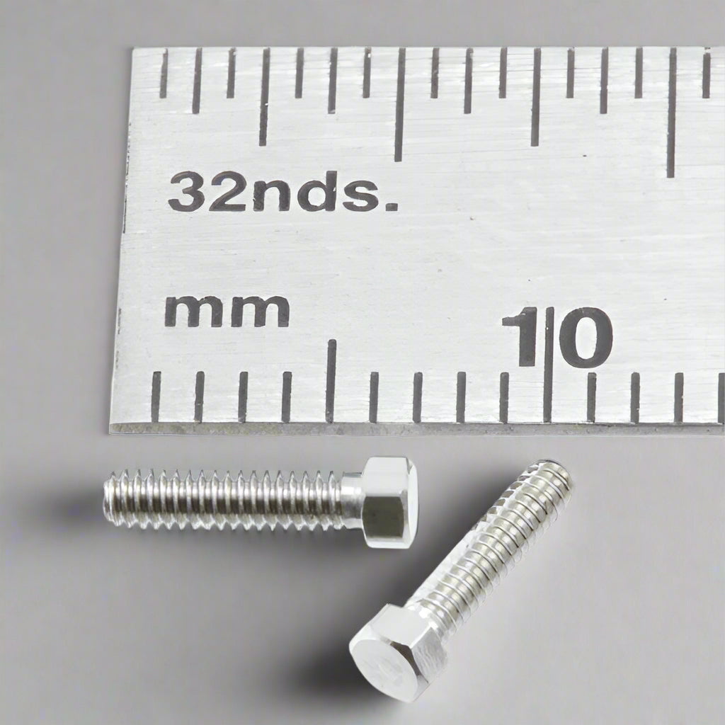 Hex Bolt  1.4mm x 8mm Nickel Plated Brass