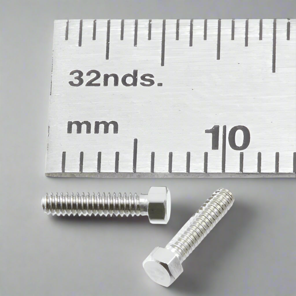 Hex Bolt  1.4mm x 12mm Nickel Plated Brass