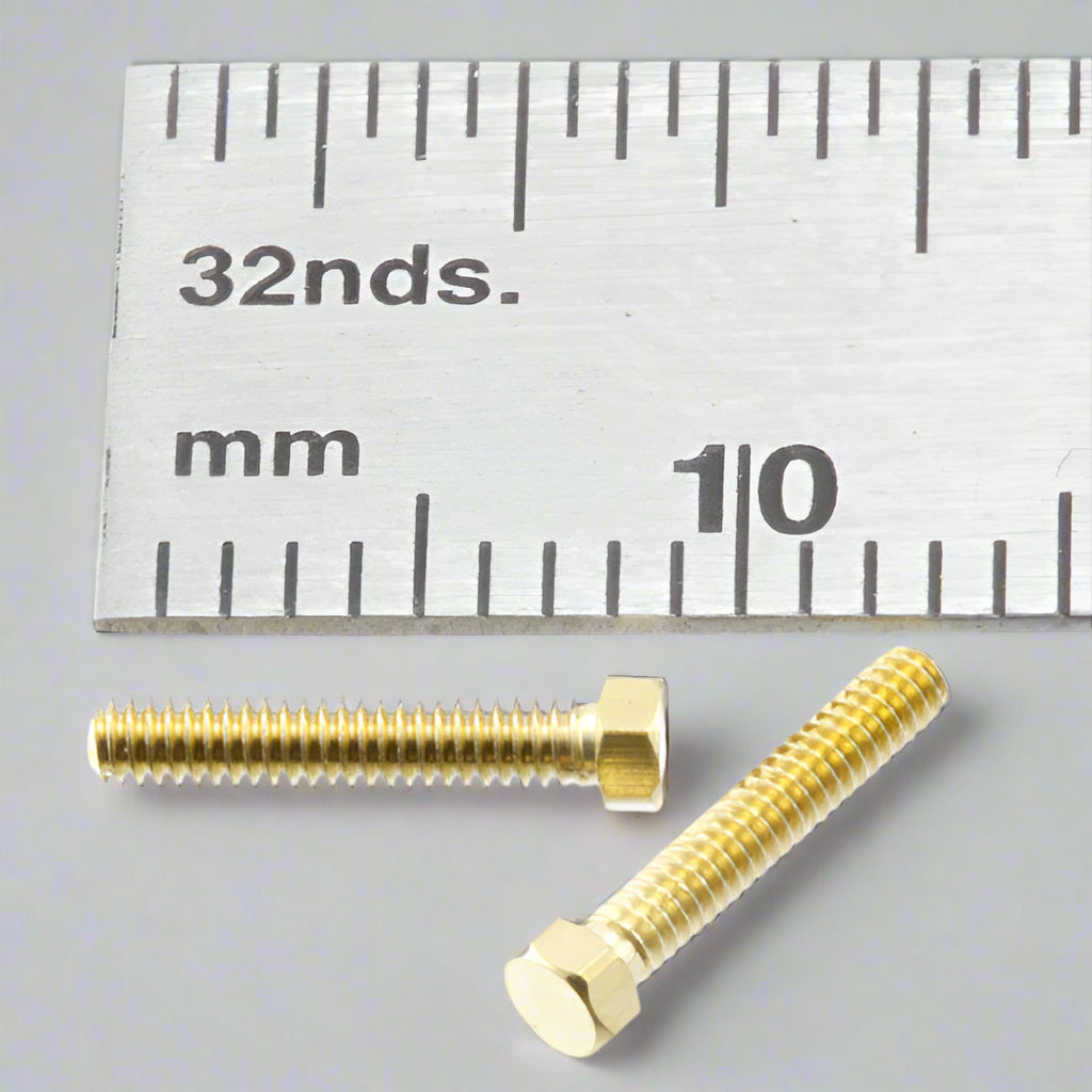 Hex Bolt  1.4mm x 8mm Brass