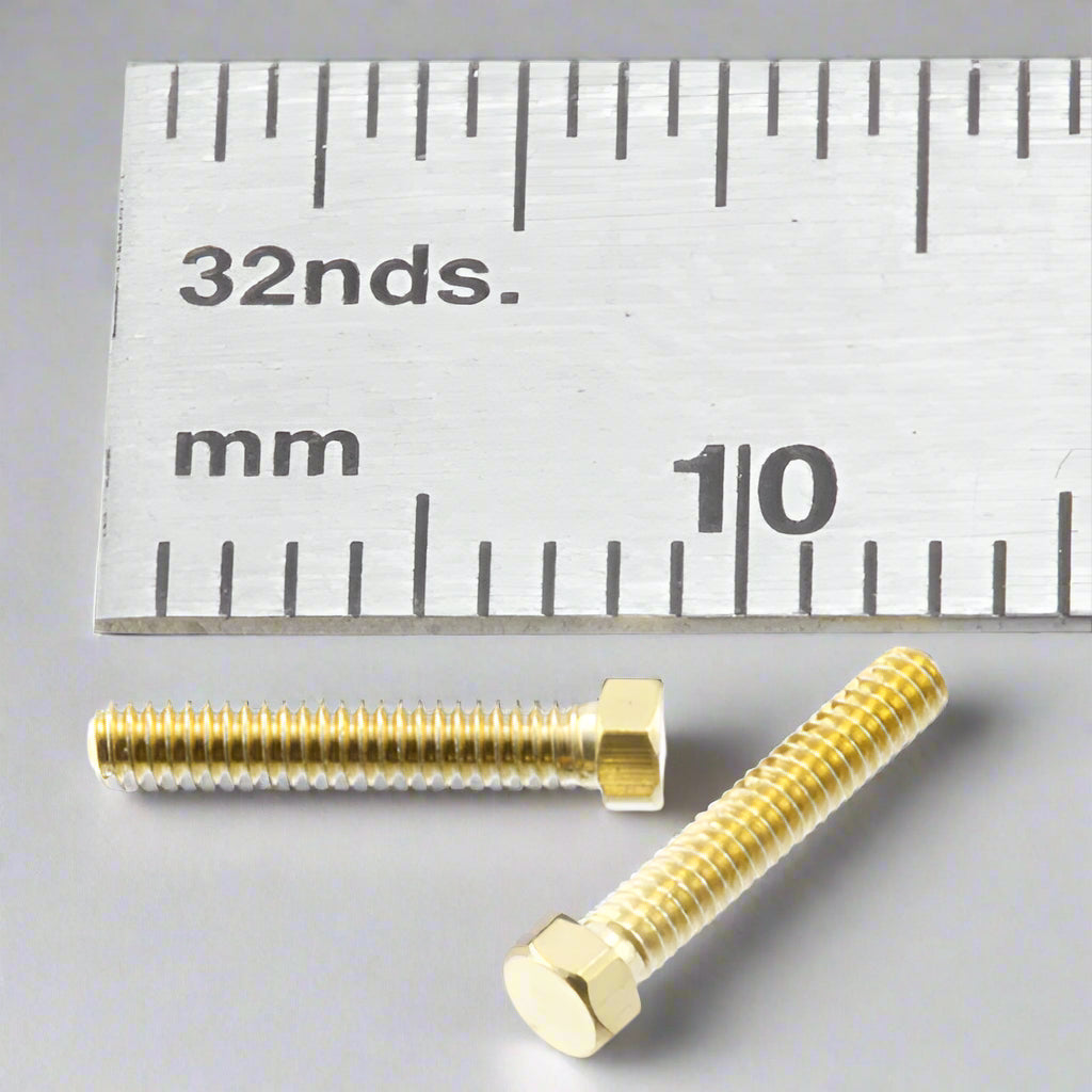 Hex Bolt  1.4mm x 12mm Brass