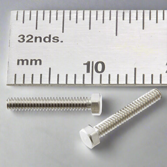 Hex Bolt  2.0mm x 10mm Nickel Plated Brass