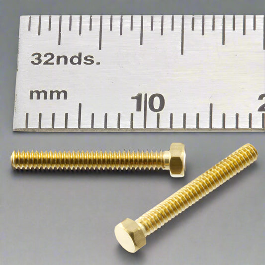 Hex Bolt  1.6mm x 12mm Brass