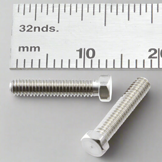 Hex Bolt  2.0mm x 12mm Nickel Plated Brass