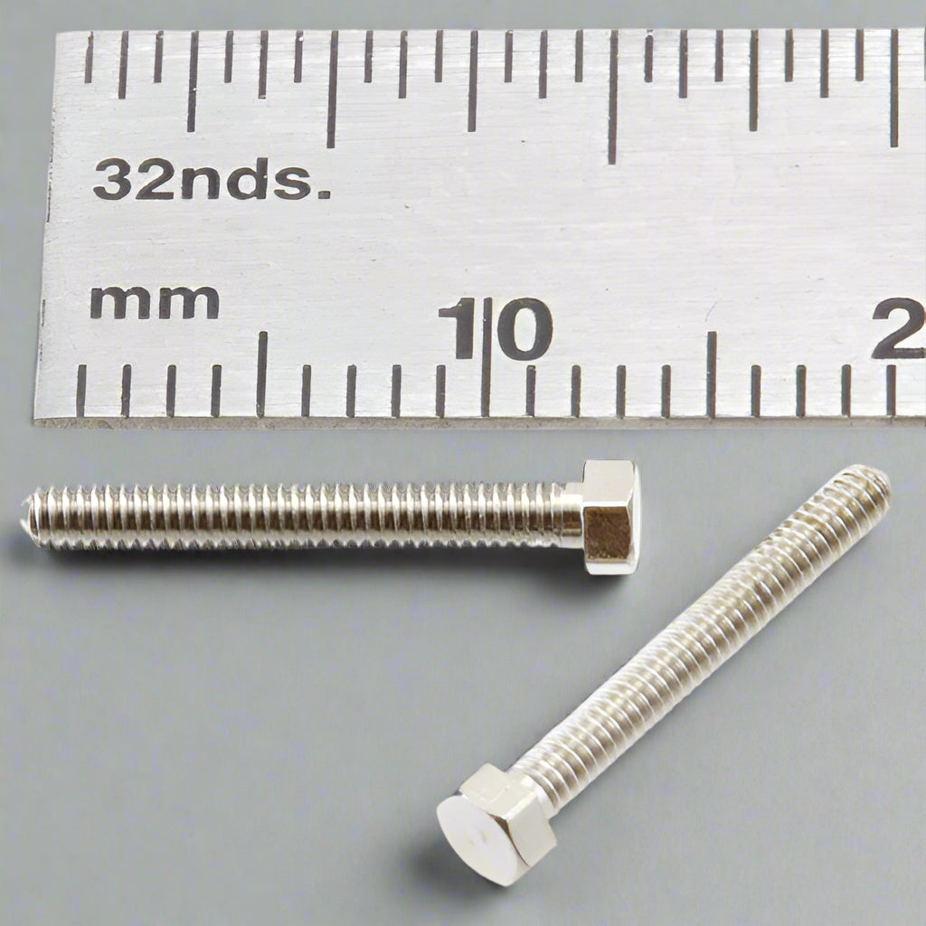 Hex Bolt  0-80 x 1/2" Nickel Plated Brass