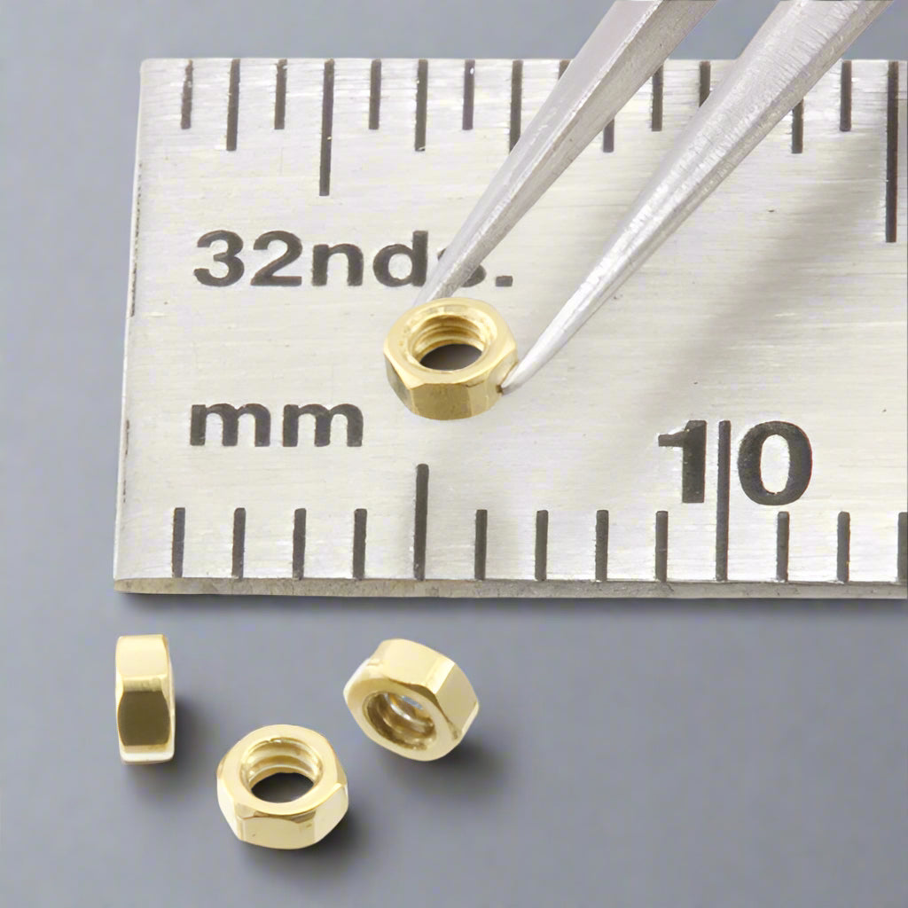 Hex Nut  1.4mm Brass