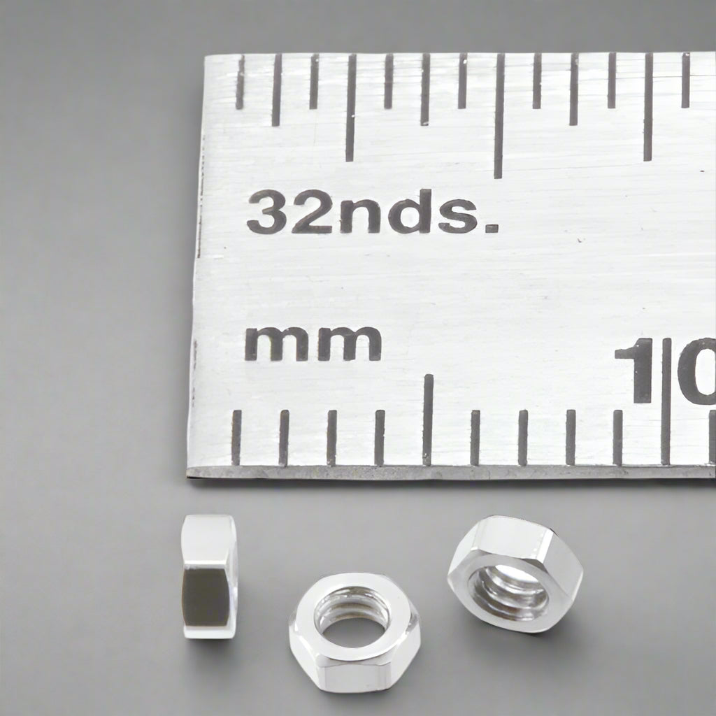 Hex Nut  1.6mm Nickel Plated Brass