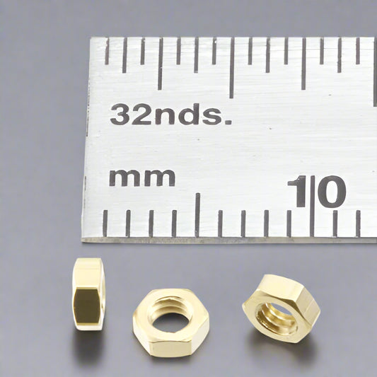 Hex Nut  2.0mm Brass (High Profile)