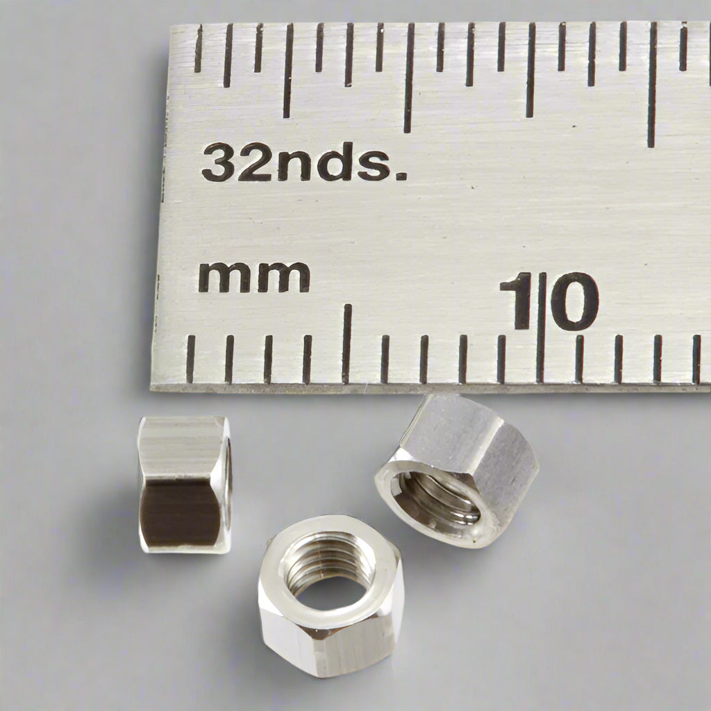 Hex Nut  2.0mm Nickel Plated Brass (High Profile)