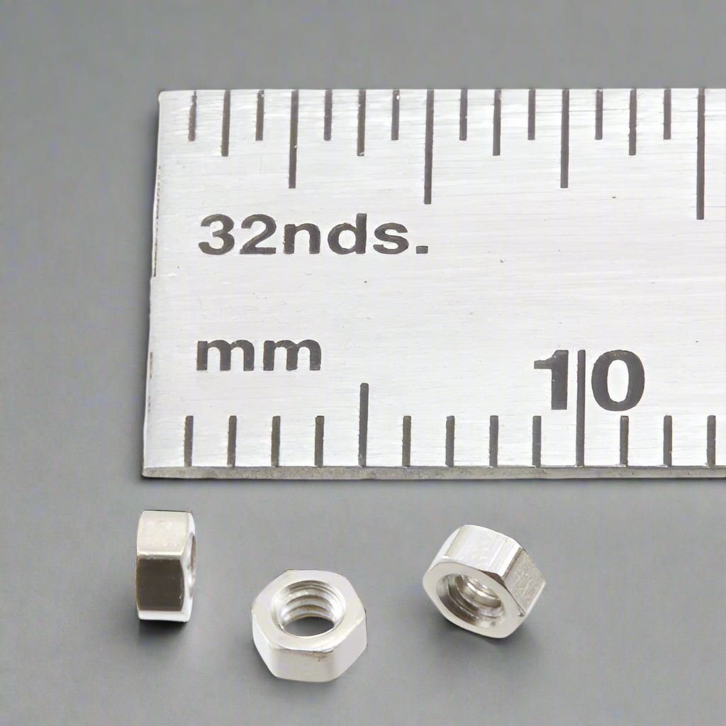 Hex Nut  0-80 Nickel Plated Brass